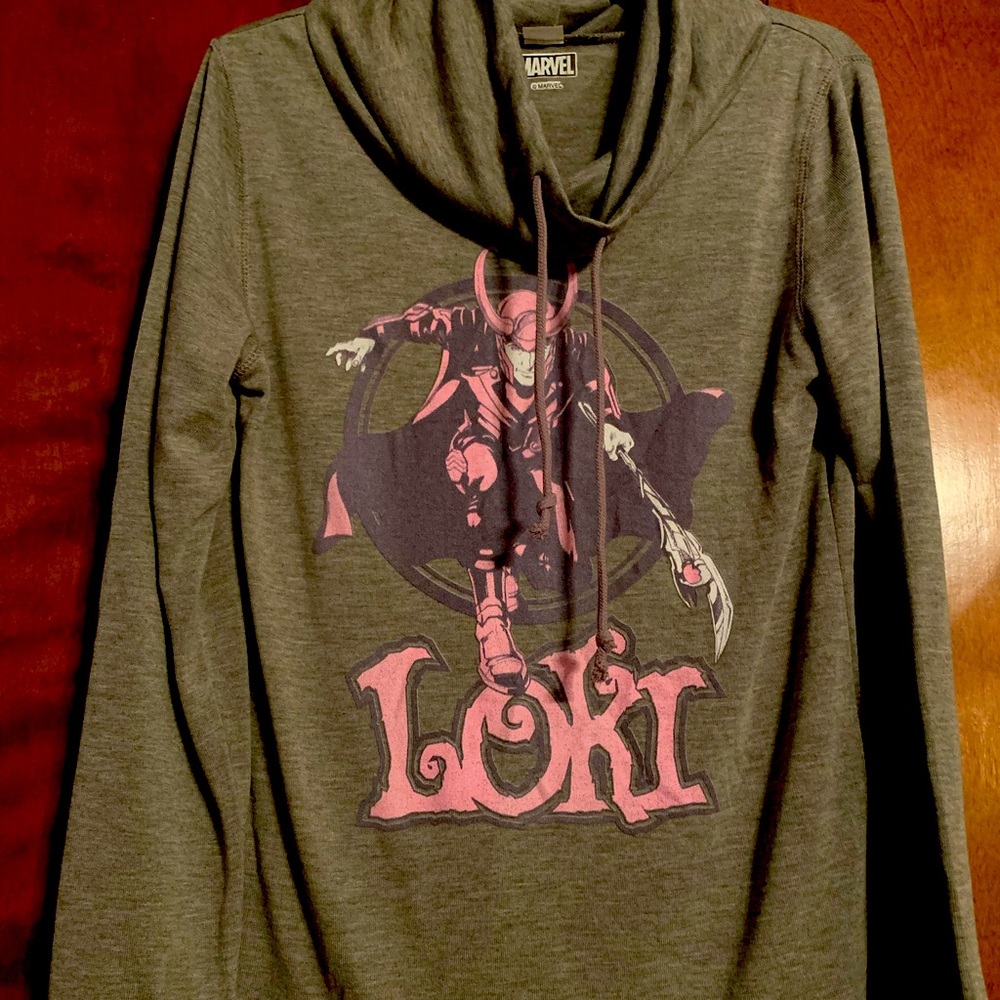 Gray LOKI retro sweatshirt/ sweater SMALL